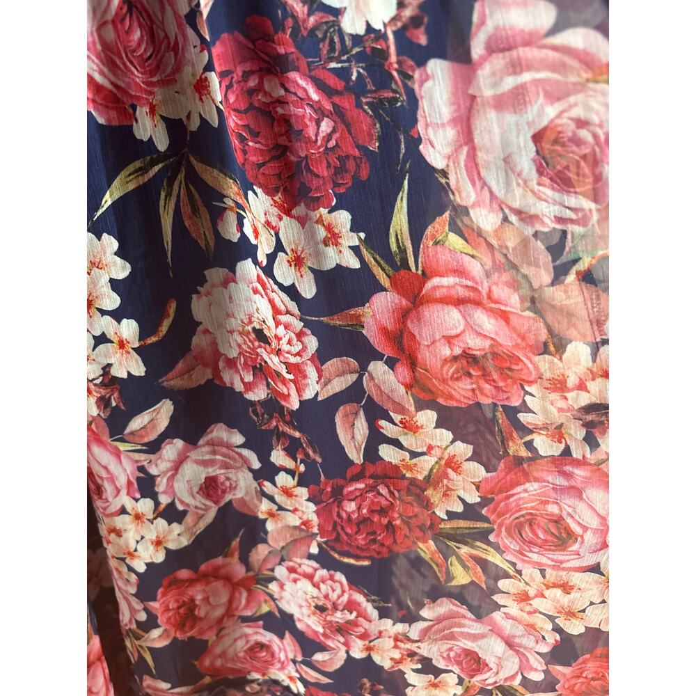 NWT Petal and & pup navy floral Lennon maxi wedding guest dress medium - Picture 5 of 9